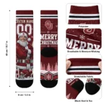 Oklahoma Sooners Socks Custom Snowy Scene Crimson White Best Selling