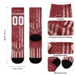 Oklahoma Sooners Socks Custom Star Stripes Crimson White Best Selling