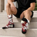 Oklahoma Sooners Socks Custom Woodland Camo Crimson Best Selling