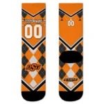 Oklahoma State Cowboys Socks Personalized Argyle Pattern Orange Best Selling