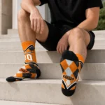 Oklahoma State Cowboys Socks Personalized Argyle Pattern Orange Best Selling