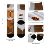 Oklahoma State Cowboys Socks Personalized Geometric Tech Orange Best Selling