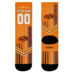 Oklahoma State Cowboys Socks Personalized Star Stripes Orange White Best Selling