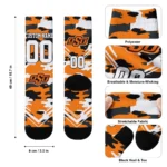Oklahoma State Cowboys Socks Personalized Woodland Camo Orange Best Selling