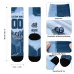 Old Dominion Monarchs Socks Custom Geometric Tech Blue Best Selling