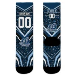 Old Dominion Monarchs Socks Custom Leopard Print Blue Black Best Selling