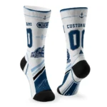 Old Dominion Monarchs Socks Custom Nautical Icons Blue White Best Selling