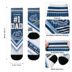 Old Dominion Monarchs Socks Custom Pinstripe Chevron Blue White Best Selling