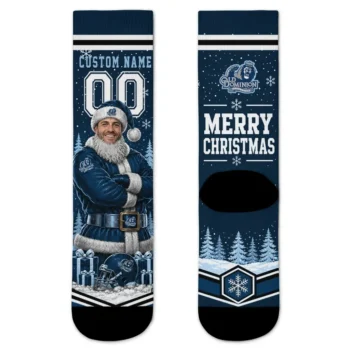 Old Dominion Monarchs Socks Custom Snowy Scene Blue White Best Selling