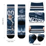 Old Dominion Monarchs Socks Custom Snowy Scene Blue White Best Selling