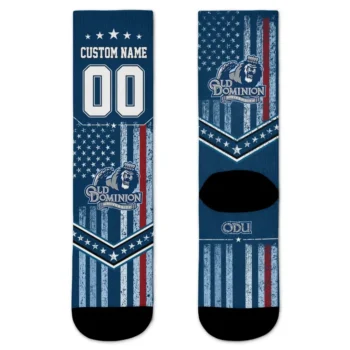 Old Dominion Monarchs Socks Custom Star Stripes Blue White Best Selling