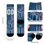 Old Dominion Monarchs Socks Custom Star Stripes Blue White Best Selling