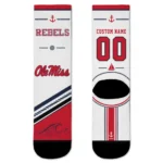 Ole Miss Rebels Socks Customized Nautical Icons Red White Best Selling