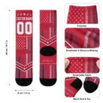 Ole Miss Rebels Socks Customized Star Stripes Red White Best Selling