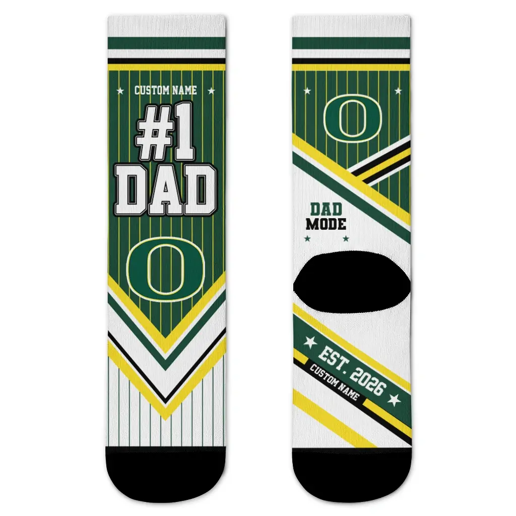 Oregon Ducks Socks Customized Pinstripe Chevron Green White Best Selling Oregon Ducks Socks Customized Pinstripe Chevron Green White Best Selling