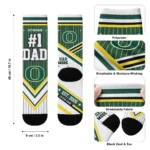 Oregon Ducks Socks Customized Pinstripe Chevron Green White Best Selling
