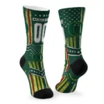 Oregon Ducks Socks Customized Star Stripes Green White Best Selling