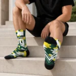 Oregon Ducks Socks Customized Woodland Camo Green Best Selling