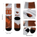 Oregon State Beavers Socks Personalized Geometric Tech Orange Best Selling