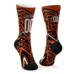 Oregon State Beavers Socks Personalized Leopard Print Orange Black Best Selling