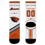 Oregon State Beavers Socks Personalized Nautical Icons Orange White Best Selling
