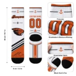 Oregon State Beavers Socks Personalized Nautical Icons Orange White Best Selling