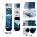 Orlando Magic Socks Custom Geometric Tech Blue Best Selling