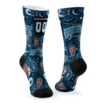 Orlando Magic Socks Custom Scattered Icons Blue Best Selling