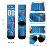 Orlando Magic Socks Customized Star Stripes Blue White Best Selling