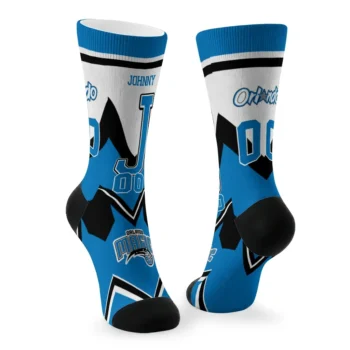 Orlando Magic Socks Personalized Arrow Blocks Blue Fashion Forward