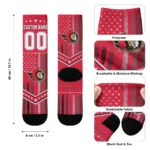 Ottawa Senators Socks Custom Star Stripes Red White Best Selling