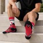 Ottawa Senators Socks Customized Arrow Blocks Red Best Selling