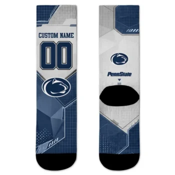 Penn State Nittany Lions Socks Personalized Geometric Tech Blue Best Selling