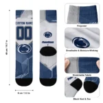 Penn State Nittany Lions Socks Personalized Geometric Tech Blue Best Selling