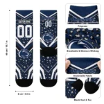 Penn State Nittany Lions Socks Personalized Leopard Print Blue Black Best Selling