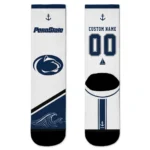 Penn State Nittany Lions Socks Personalized Nautical Icons Blue White Best Selling