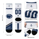 Penn State Nittany Lions Socks Personalized Nautical Icons Blue White Best Selling