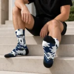 Penn State Nittany Lions Socks Personalized Woodland Camo Blue Best Selling