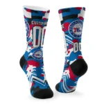 Philadelphia 76ers Socks Customized Woodland Camo Blue Best Selling