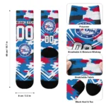 Philadelphia 76ers Socks Customized Woodland Camo Blue Best Selling