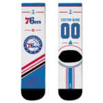 Philadelphia 76ers Socks - Personalized Nautical Icons Blue White
