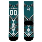 Philadelphia Eagles Socks Custom Argyle Pattern Green Best Selling