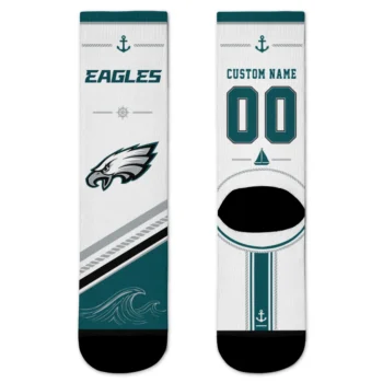 Philadelphia Eagles Socks - Custom Nautical Icons Green White
