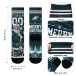 Philadelphia Eagles Socks Custom Snowy Scene Green White Best Selling