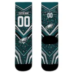 Philadelphia Eagles Socks Customized Leopard Print Green Black Best Selling