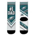 Philadelphia Eagles Socks - Customized Pinstripe Chevron Green White