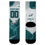 Philadelphia Eagles Socks Personalized Geometric Tech Green Best Selling
