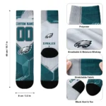 Philadelphia Eagles Socks Personalized Geometric Tech Green Best Selling