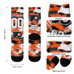 Philadelphia Flyers Socks Custom Woodland Camo Orange Best Selling
