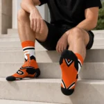 Philadelphia Flyers Socks Personalized Arrow Blocks Orange Best Selling